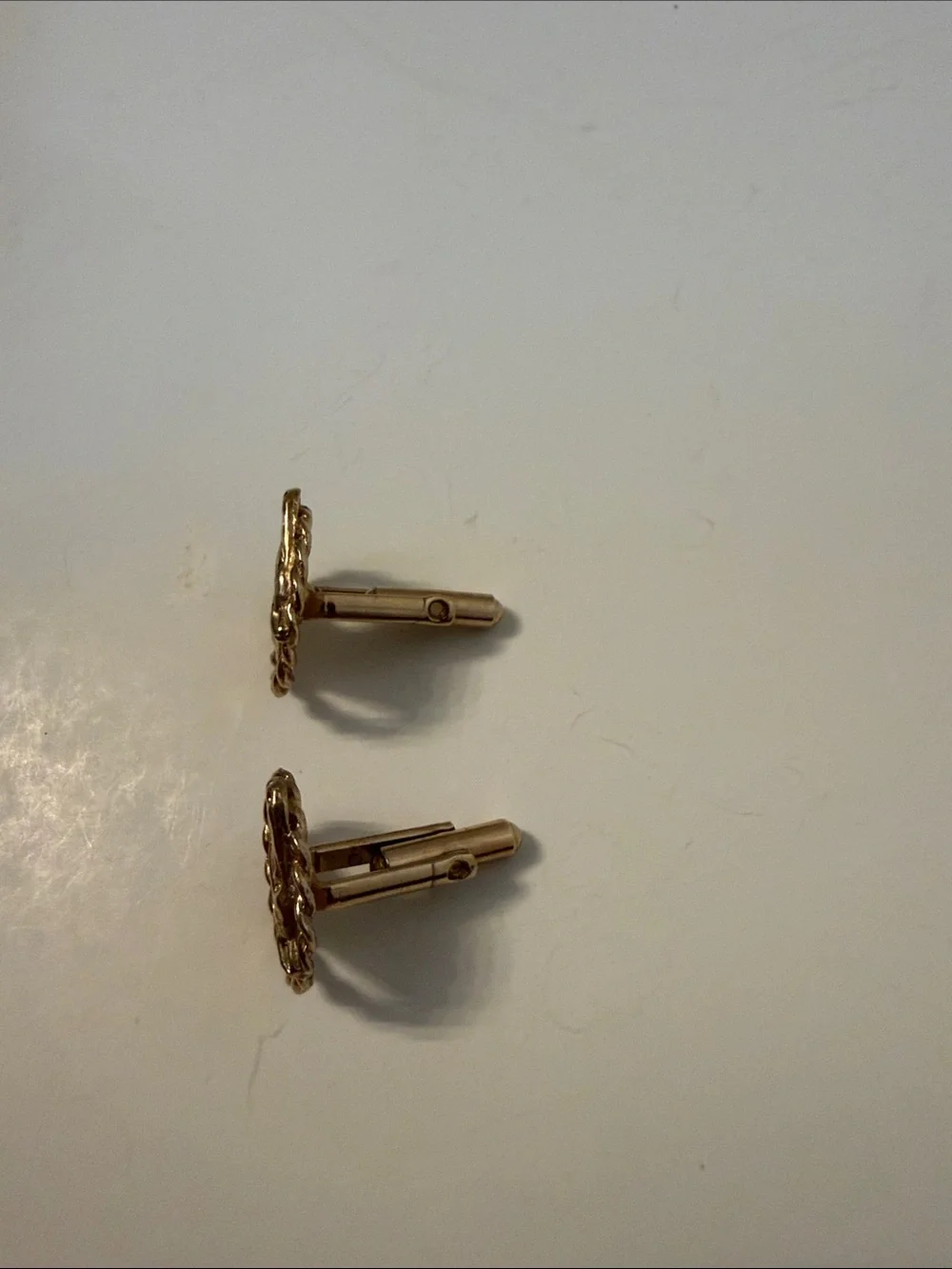 MEN UNISEX CUFFLINKS GOLD HORSE HEAD EQUESTRIAN ACCESSORY